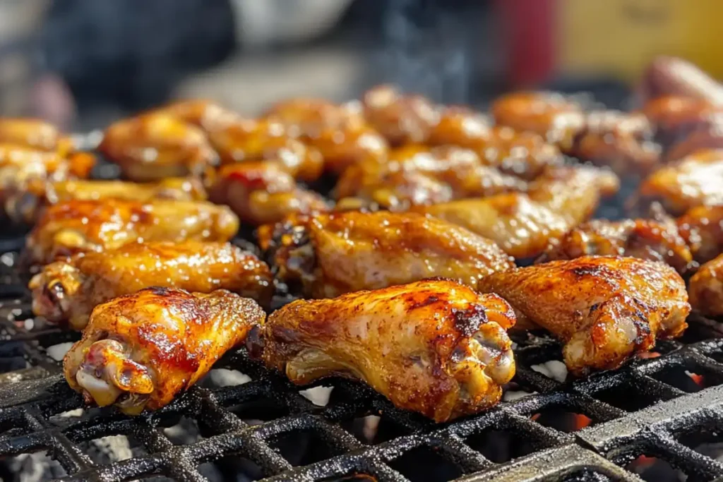 BBQ wings cooking temperature