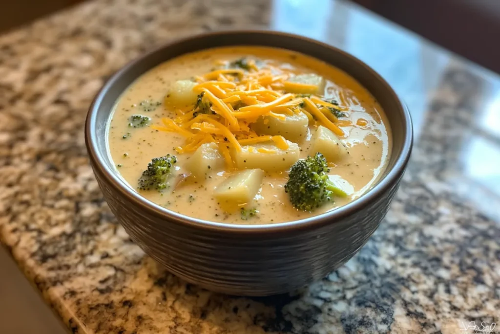 Crockpot Potato Broccoli Cheddar Soup