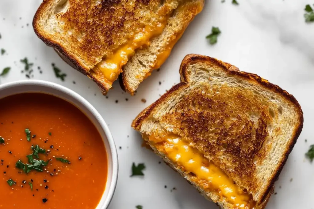 Grilled cheese with tomato soup