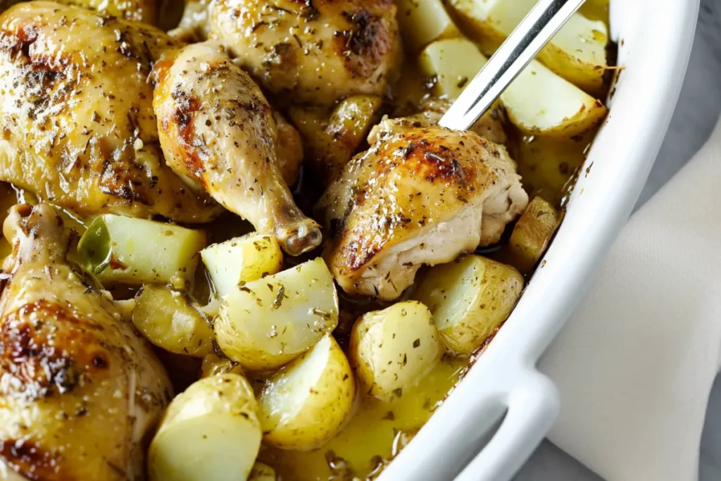 Lemon Greek Chicken and Potatoes Recipe